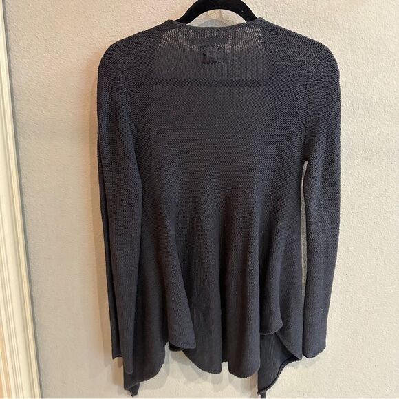 Hannes Roether | S | gray open front woven made in Germany cardigan - Picture 8 of 9